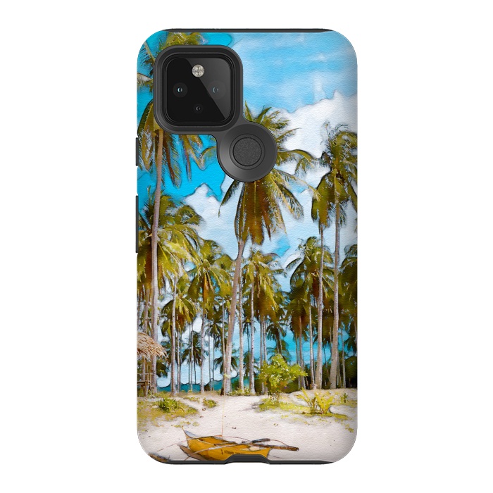 Pixel 5 StrongFit Coconut Tree Beach by Creativeaxle