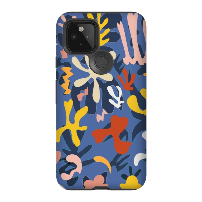 Pixel 5 StrongFit Colorful Matisse inspired colorful pattern by Oana 