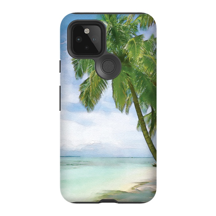 Pixel 5 StrongFit Watercolor Beach by Creativeaxle