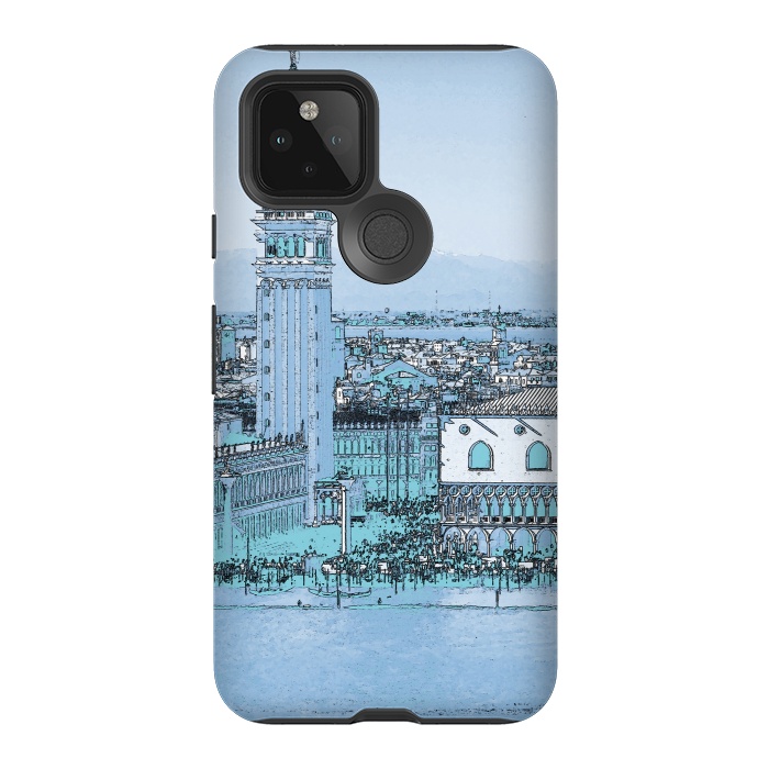 Pixel 5 StrongFit Painted watercolor Venice San Marco Square by Oana 