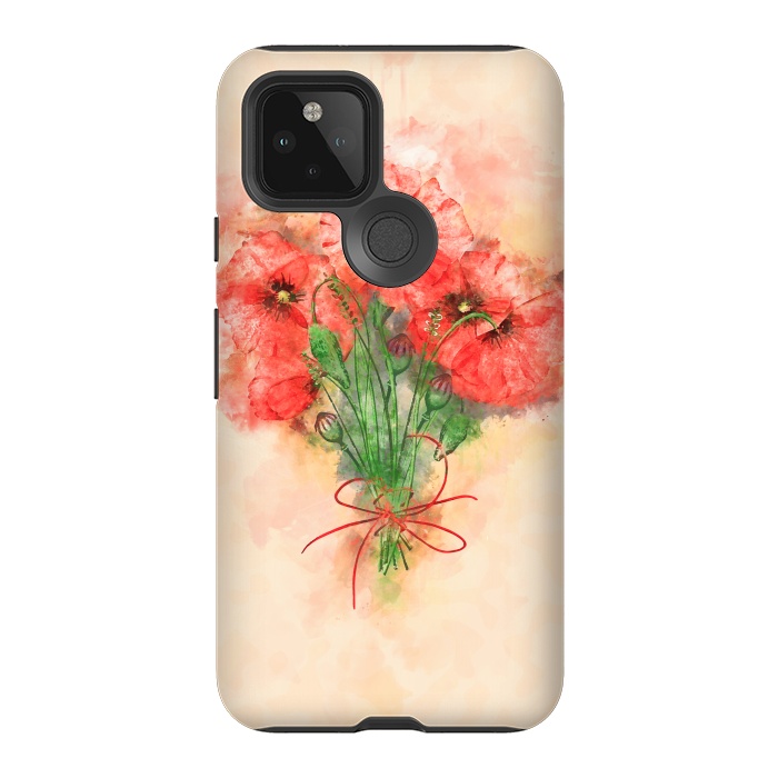 Pixel 5 StrongFit Red Poppies by Creativeaxle