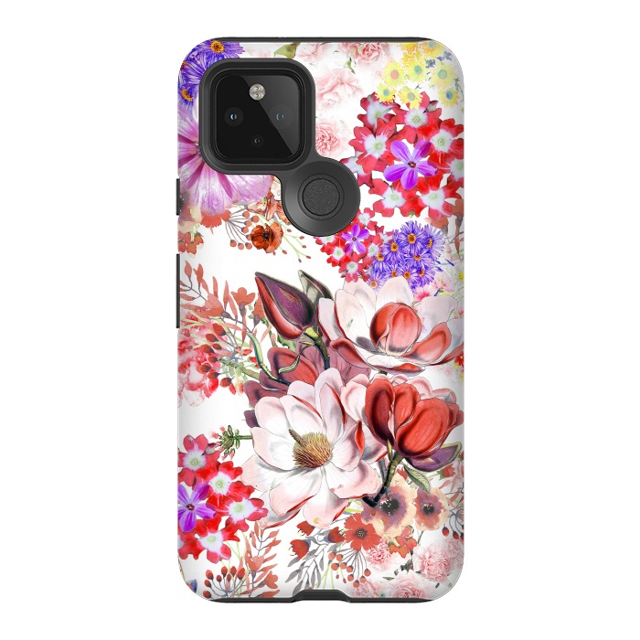 Pixel 5 StrongFit Romantic flowers botanical painting by Oana 
