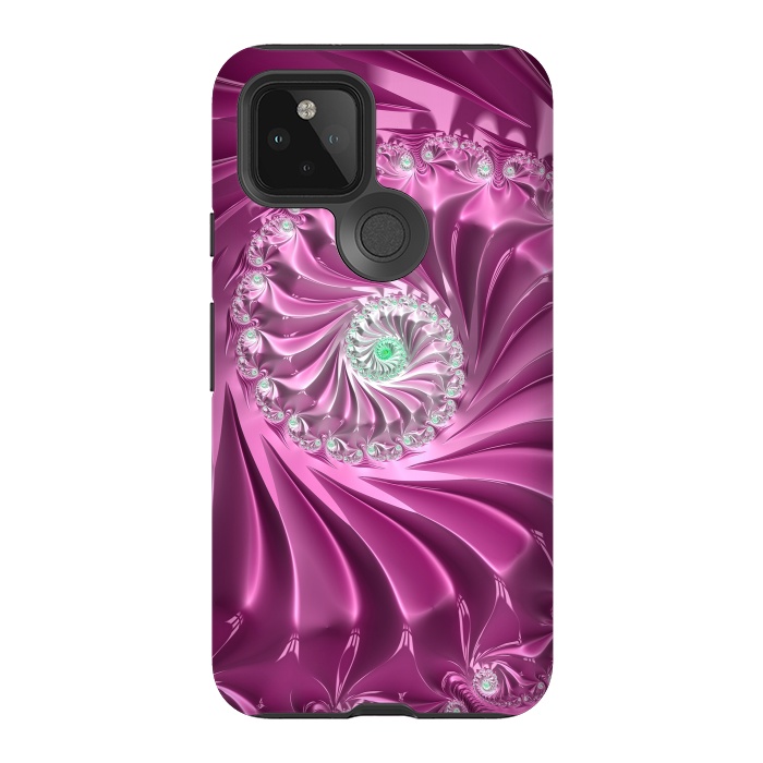 Pixel 5 StrongFit Fractal Glamour In Pink by Andrea Haase