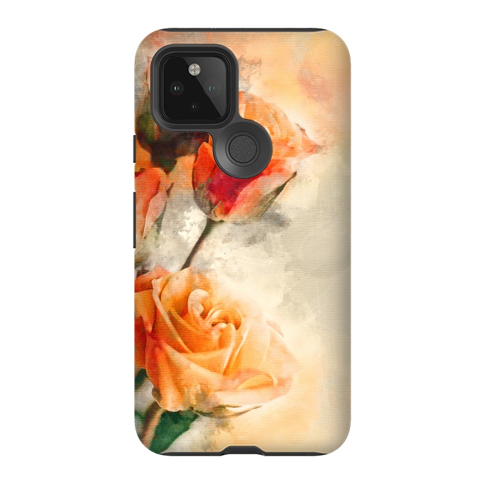 Pixel 5 StrongFit Orange Rose by Creativeaxle
