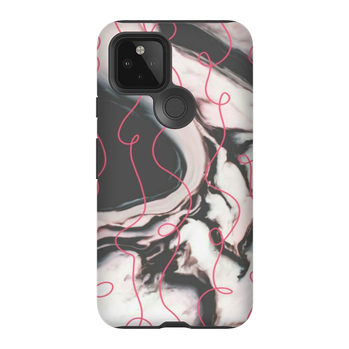 Pixel 5 StrongFit Marble pink curls by CAS