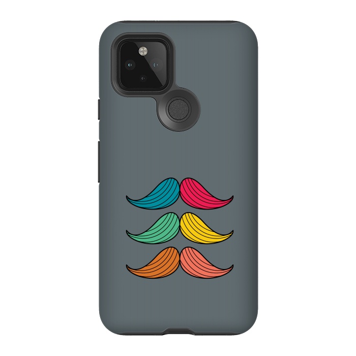 Pixel 5 StrongFit colorful moustaches by TMSarts