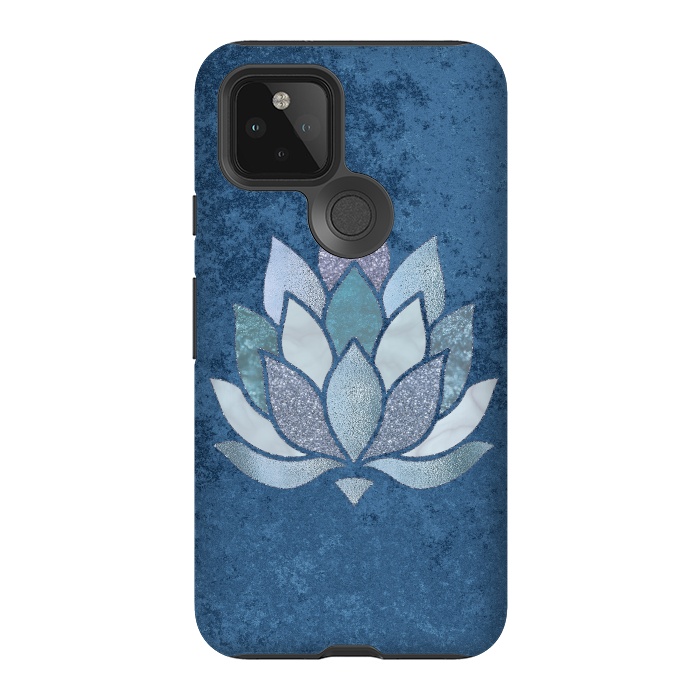 Pixel 5 StrongFit Precious Blue Lotus Flower 2 by Andrea Haase