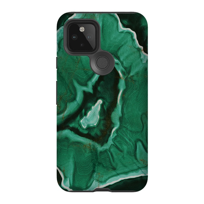 Pixel 5 StrongFit Green Agate Marble Malachite by  Utart