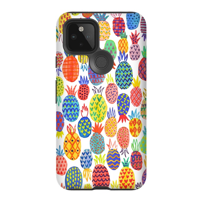 Pixel 5 StrongFit Cute Pineapples by Ninola Design