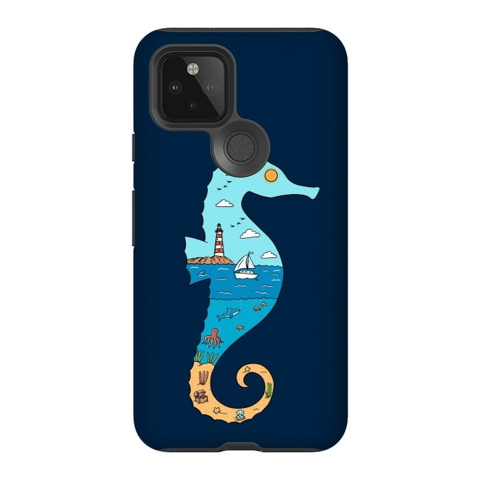 Pixel 5 StrongFit SeahorseNature by Coffee Man