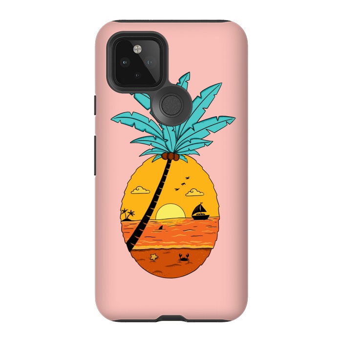 Pixel 5 StrongFit Pineapple Nature pink by Coffee Man