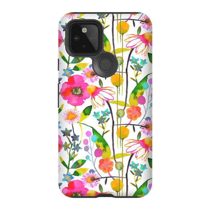 Pixel 5 StrongFit Happy Spring Flowers by Ninola Design