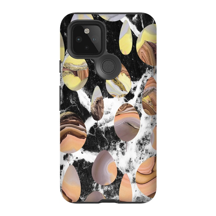 Pixel 5 StrongFit Marble stones abstract art by Oana 