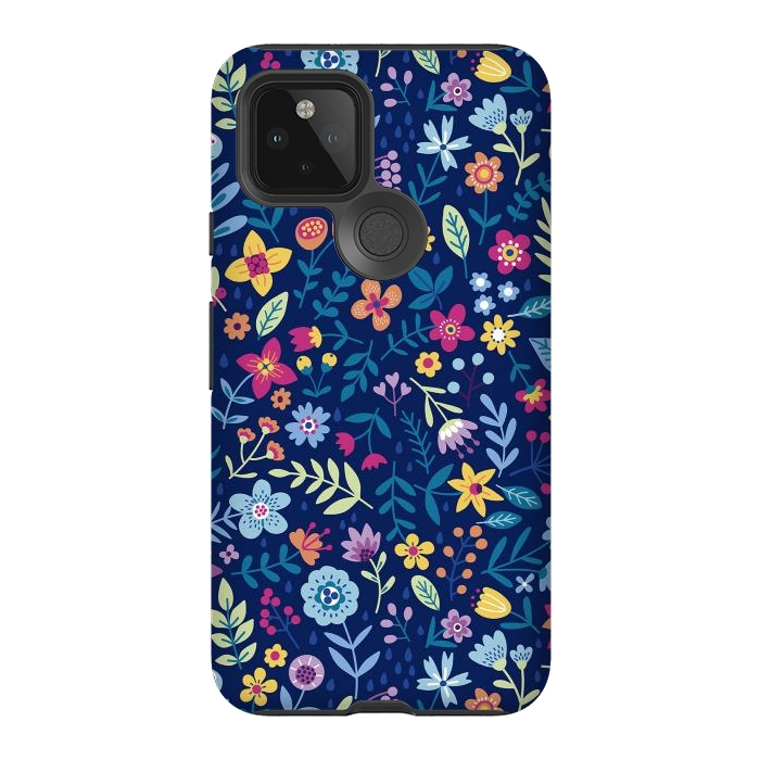 Pixel 5 StrongFit Multicolor Beautiful Flowers  by ArtsCase