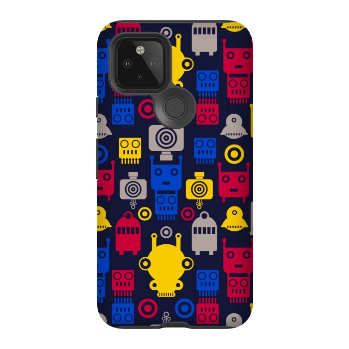 Pixel 5 StrongFit colorful robots by TMSarts