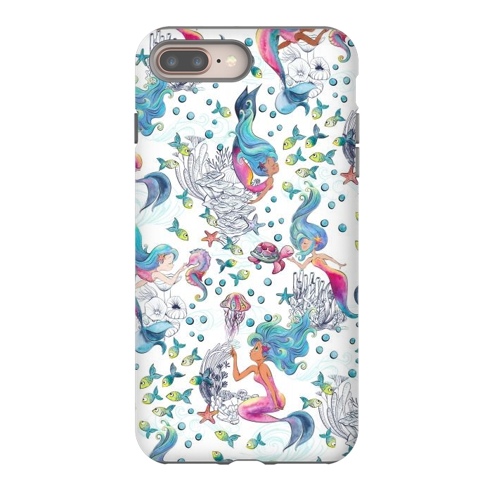 iPhone 7 plus StrongFit Modern Mermaid Toile by gingerlique