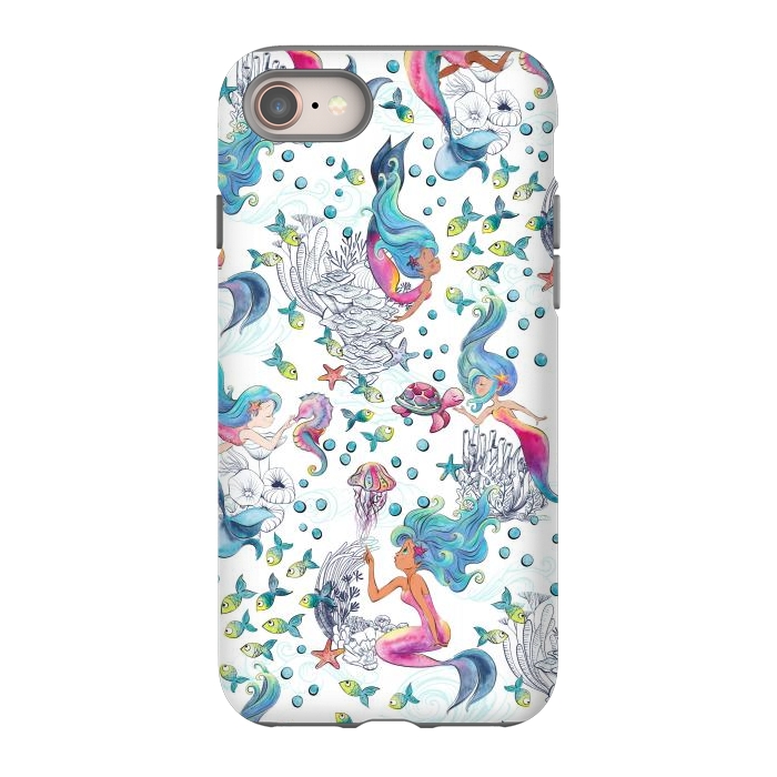 iPhone 8 StrongFit Modern Mermaid Toile by gingerlique