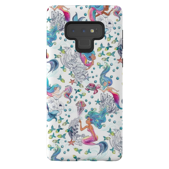 Galaxy Note 9 StrongFit Modern Mermaid Toile by gingerlique