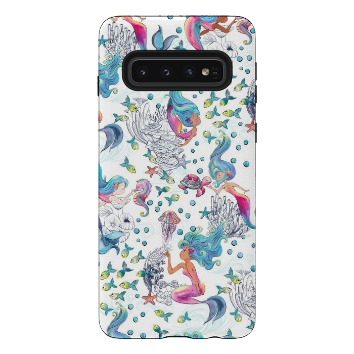 Galaxy S10 StrongFit Modern Mermaid Toile by gingerlique
