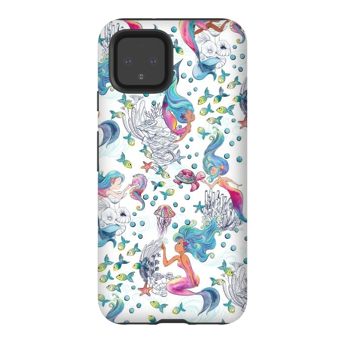 Pixel 4 StrongFit Modern Mermaid Toile by gingerlique