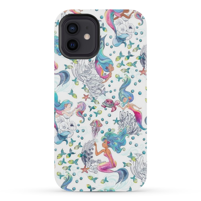 iPhone 12 mini StrongFit Modern Mermaid Toile by gingerlique