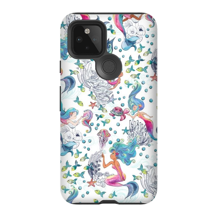 Pixel 5 StrongFit Modern Mermaid Toile by gingerlique