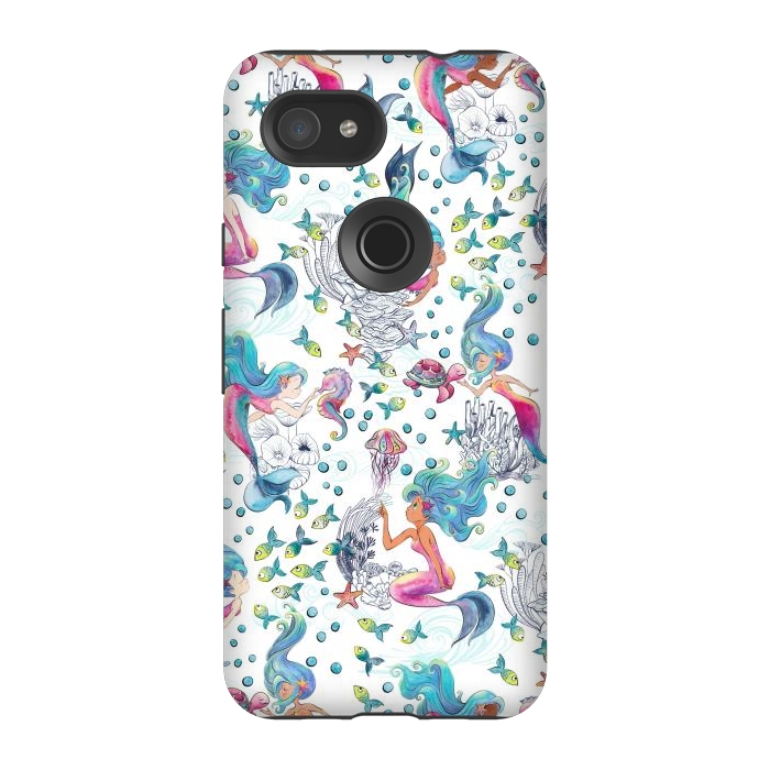 Pixel 3A StrongFit Modern Mermaid Toile by gingerlique