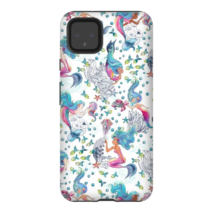 Pixel 4XL StrongFit Modern Mermaid Toile by gingerlique