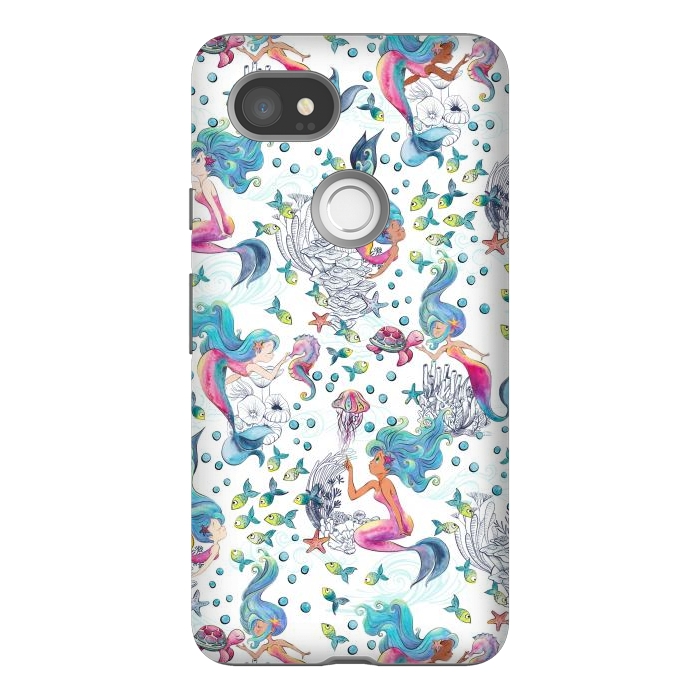 Pixel 2XL StrongFit Modern Mermaid Toile by gingerlique