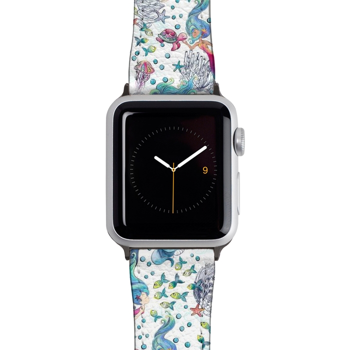 Watch 38mm / 40mm Strap PU leather Modern Mermaid Toile by gingerlique