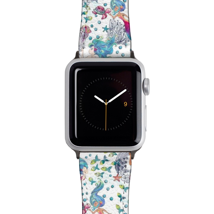 Watch 42mm / 44mm Strap PU leather Modern Mermaid Toile by gingerlique