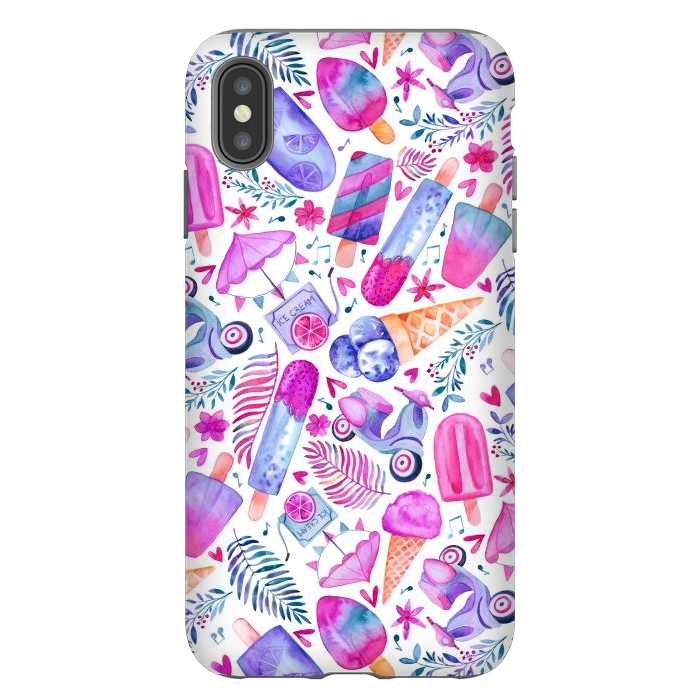iPhone Xs Max StrongFit Purple Day Dreams and Ice Creams by gingerlique