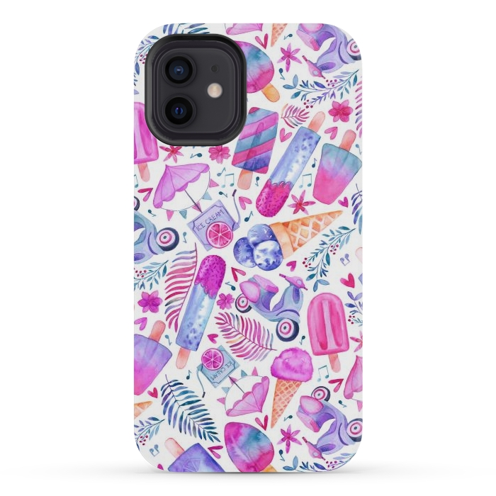 iPhone 12 mini StrongFit Purple Day Dreams and Ice Creams by gingerlique