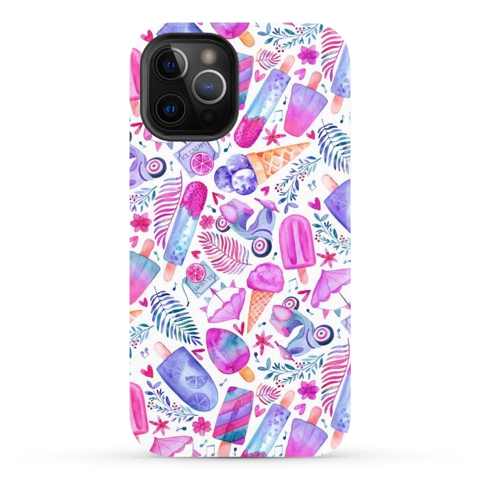 iPhone 12 Pro Max StrongFit Purple Day Dreams and Ice Creams by gingerlique