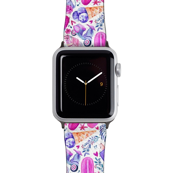 Watch 38mm / 40mm Strap PU leather Purple Day Dreams and Ice Creams by gingerlique