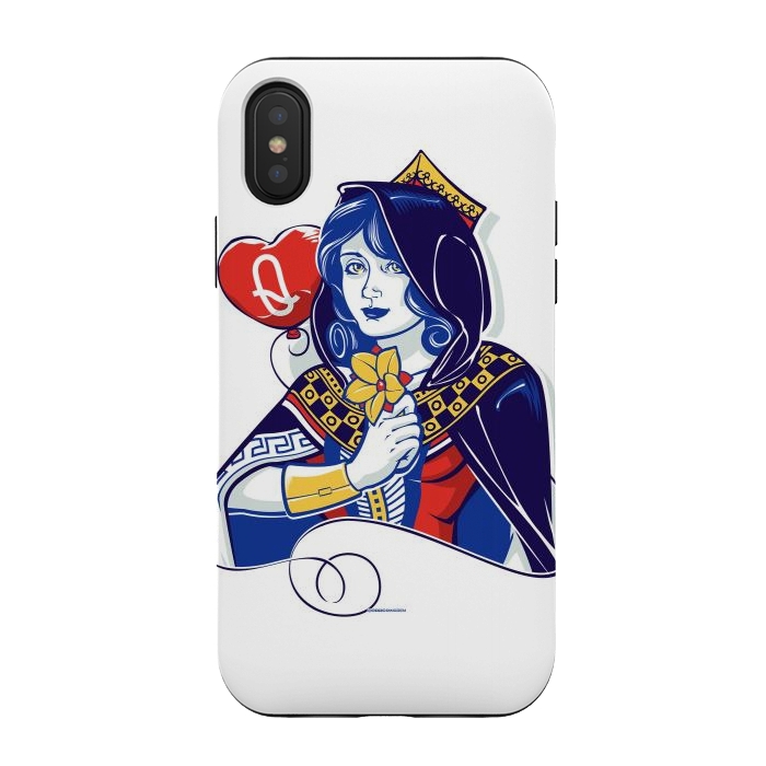 iPhone Xs / X StrongFit Queen of hearts by Draco