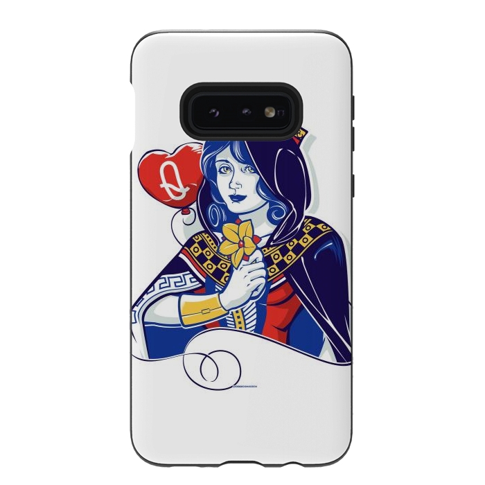 Galaxy S10e StrongFit Queen of hearts by Draco