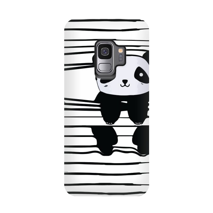 Galaxy S9 StrongFit peek-a-boo panda by MALLIKA