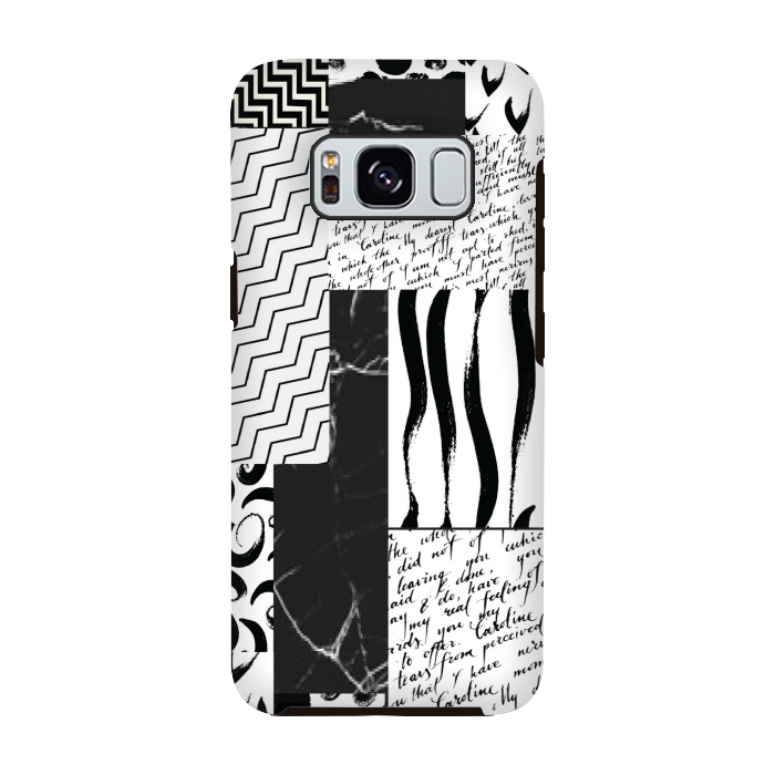 Galaxy S8 StrongFit black white minimal art by MALLIKA