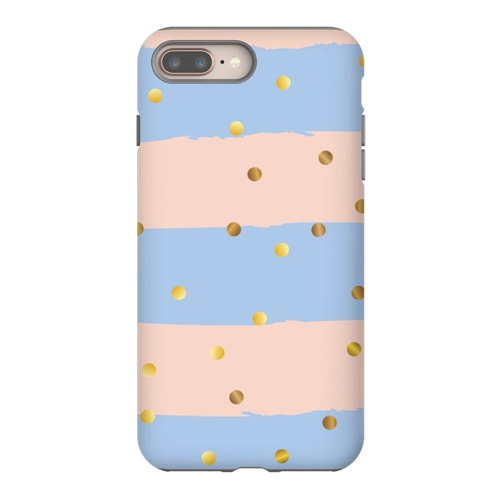 iPhone 7 plus StrongFit stripes golden polka by MALLIKA