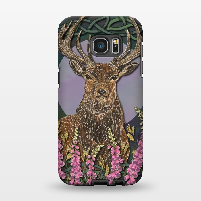 Galaxy S7 EDGE StrongFit Woodland Stag by Lotti Brown