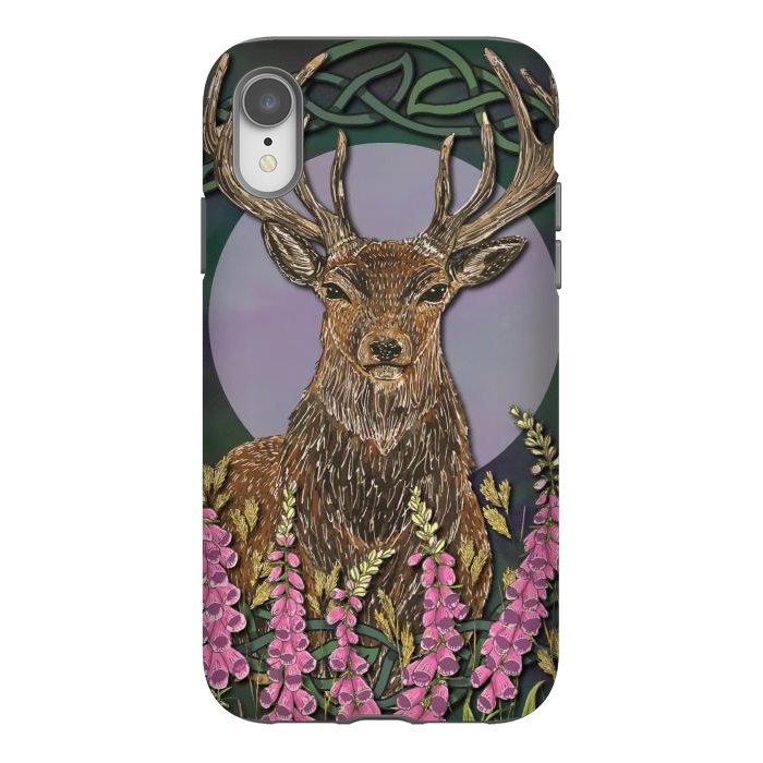 iPhone Xr StrongFit Woodland Stag by Lotti Brown