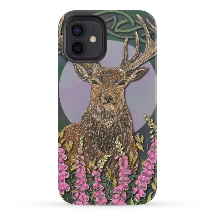 iPhone 12 StrongFit Woodland Stag by Lotti Brown