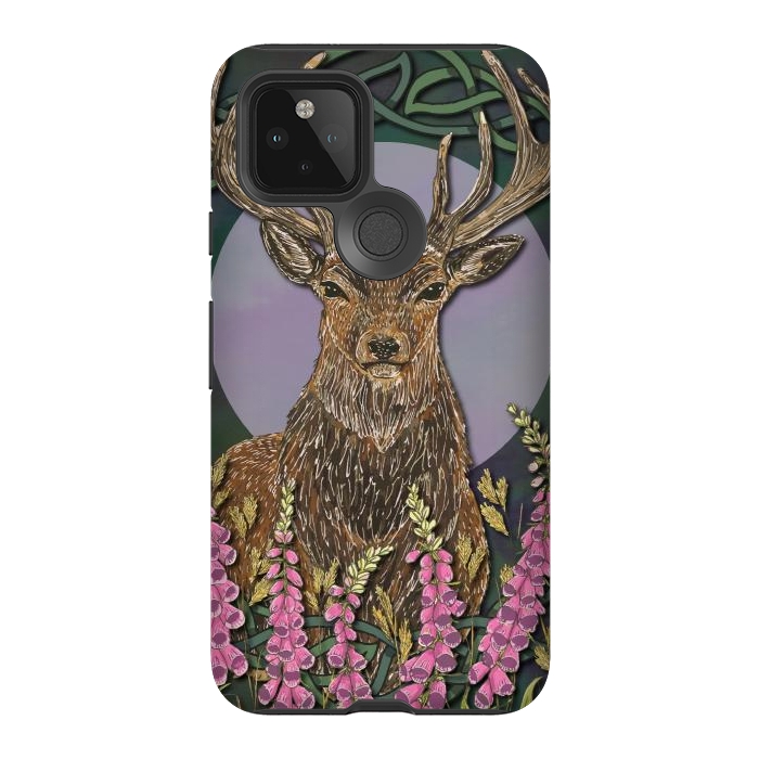 Pixel 5 StrongFit Woodland Stag by Lotti Brown