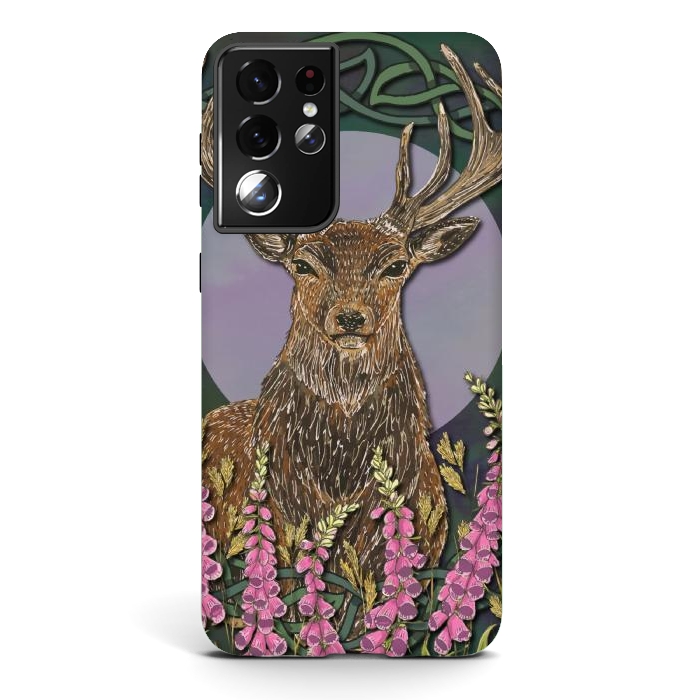 Galaxy S21 ultra StrongFit Woodland Stag by Lotti Brown