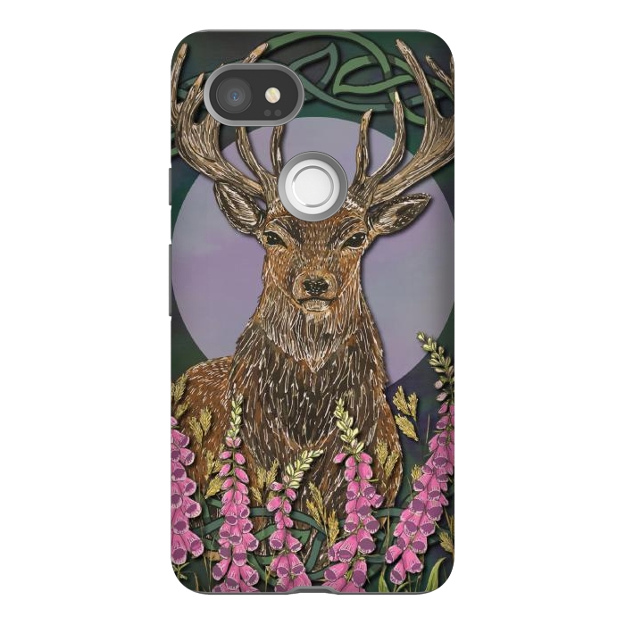 Pixel 2XL StrongFit Woodland Stag by Lotti Brown