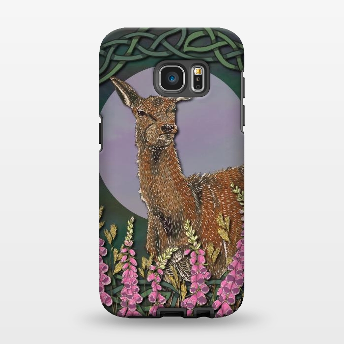 Galaxy S7 EDGE StrongFit Woodland Deer Doe by Lotti Brown