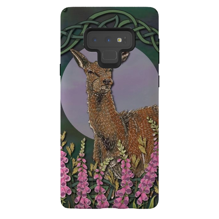 Galaxy Note 9 StrongFit Woodland Deer Doe by Lotti Brown