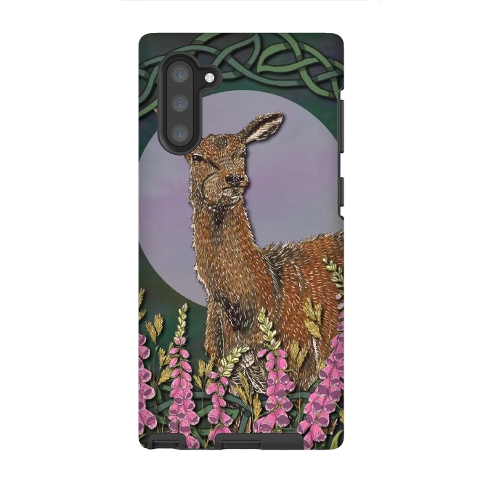 Galaxy Note 10 StrongFit Woodland Deer Doe by Lotti Brown