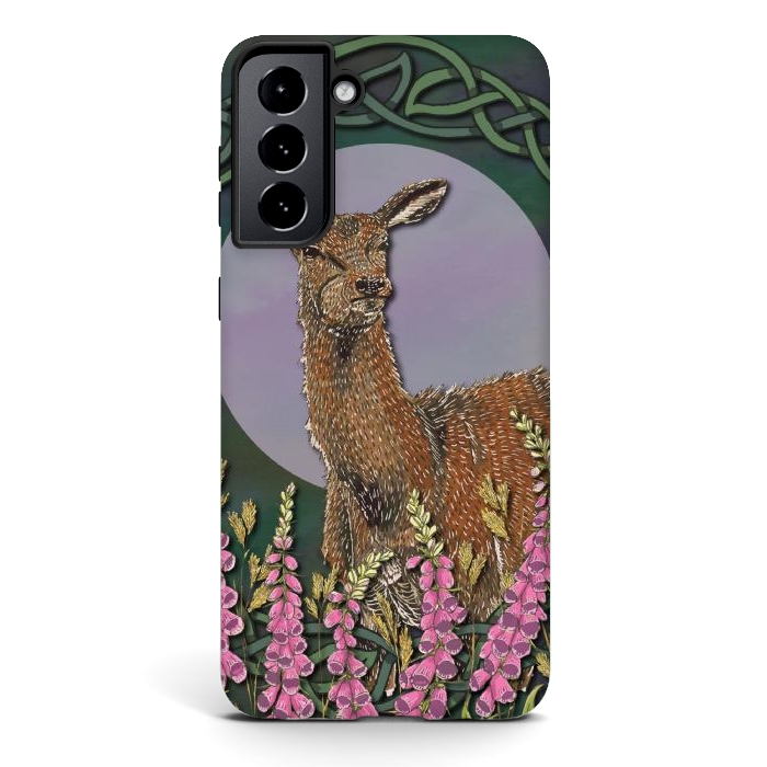 Galaxy S21 StrongFit Woodland Deer Doe by Lotti Brown